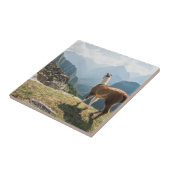 Lama-übersehenruinen | Machu Picchu, Peru Fliese (Seite)