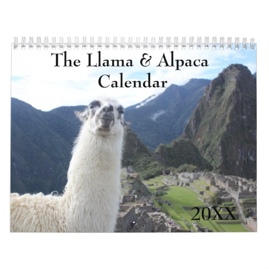 Lama und Alpaca jedes Jahr Kalender (Titelbild)