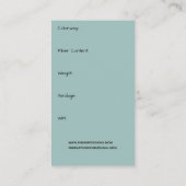 Lama und Alpaka-Garn doppelseitig Visitenkarte (Rückseite)