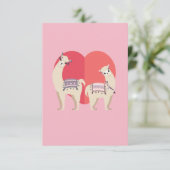 Lama und Alpaka mit Liebe Dankeskarte (Stehend Vorderseite)