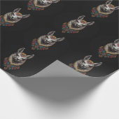 Lama- und Blume-Portrait, Geschenkpapier (Ecke)