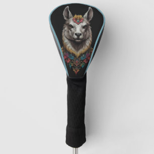 Lama- und Blume-Portrait, Golf Headcover