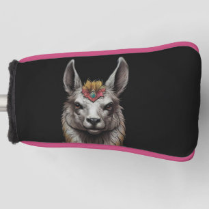 Lama- und Blume-Portrait, Golf Putter Cover Headcover