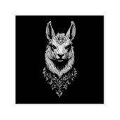 Lama- und Blume-Portrait, Permastempel (Design)