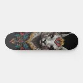 Lama- und Blume-Portrait, Skateboard (Horizontal)