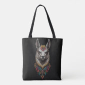 Lama- und Blume-Portrait, Tasche (Rückseite)