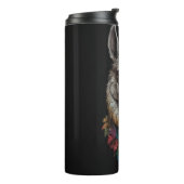 Lama- und Blume-Portrait, Thermosbecher (Nach links gedreht)