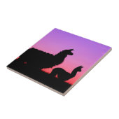 Lama- und cria-Silhouette Fliese (Seite)