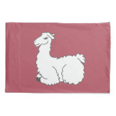 Lama und Dusty Rose Kissenbezug (Rückseite)