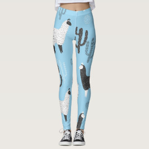Lama und Kaktus, niedliches Muster. Leggings