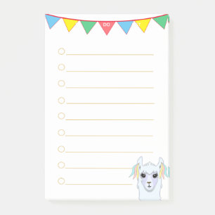 Lama- und mehrfarbige Bänder für die Liste der mit Post-it Klebezettel