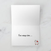 Lama-Verrücktheit Feiertagskarte (Innenseite)