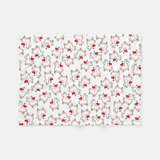 Lama-Verrücktheit Fleecedecke (Vorderseite (Horizontal))