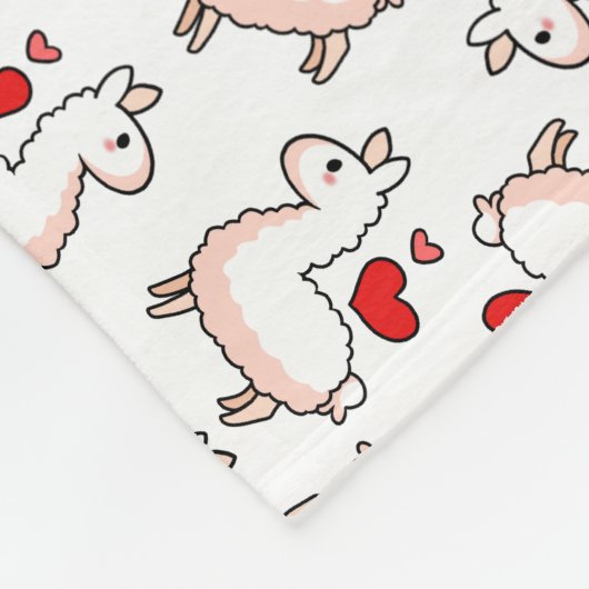 Lama-Verrücktheit Fleecedecke (Ecke)