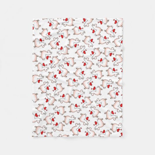 Lama-Verrücktheit Fleecedecke (Vorderseite)