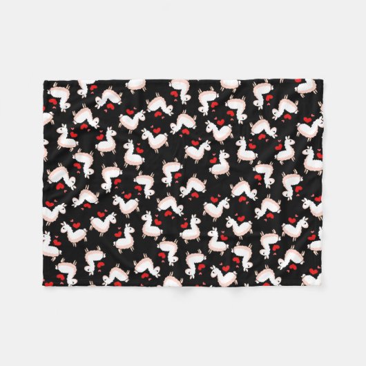 Lama-Verrücktheit Fleecedecke (Vorderseite (Horizontal))