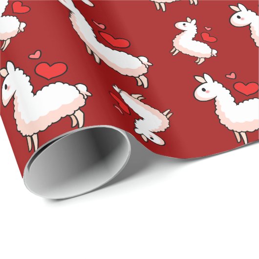 Lama-Verrücktheit Geschenkpapier (Rolleneckpunkt)