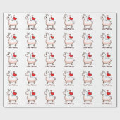 Lama-Verrücktheit Geschenkpapier (Flach)