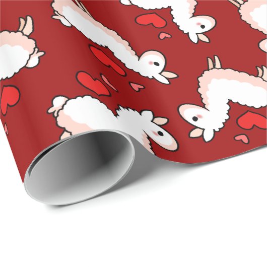 Lama-Verrücktheit Geschenkpapier (Rolleneckpunkt)