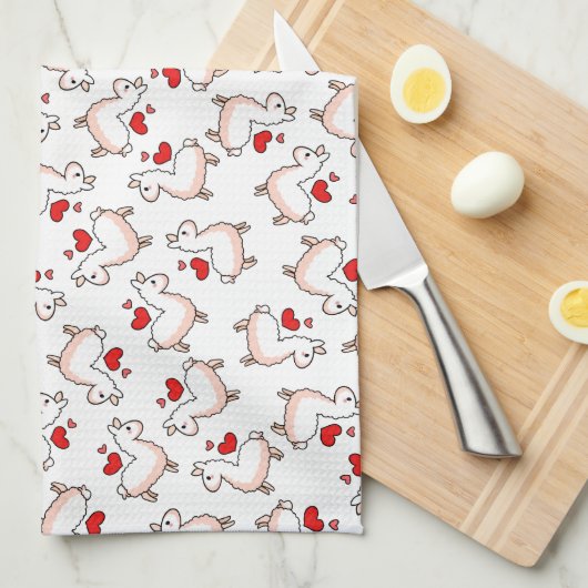 Lama-Verrücktheit Küchentuch (Viertel Falte)