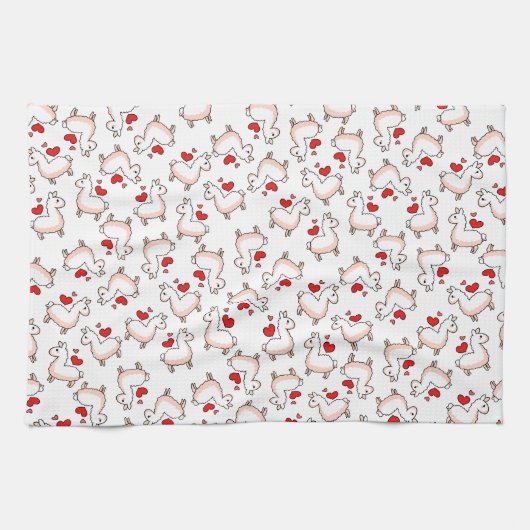 Lama-Verrücktheit Küchentuch (Horizontal)