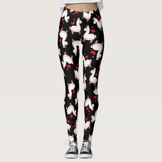 Lama-Verrücktheit Leggings (Vorderseite)