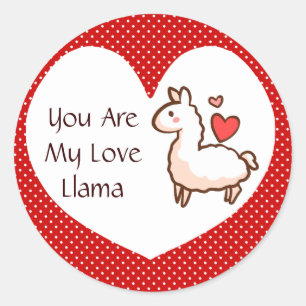 Lama-Verrücktheit Runder Aufkleber