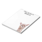 Lama vom Schreibtisch aus Personalisiert Notizblock (Rotiert)