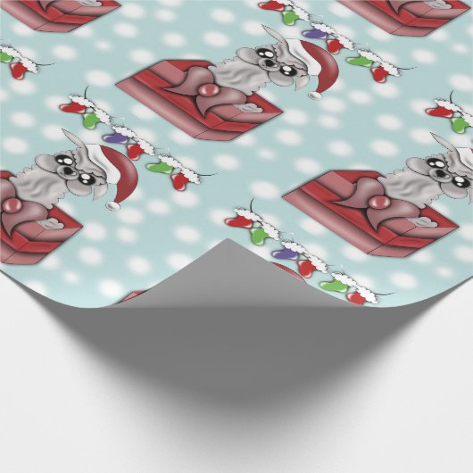 Lama-Weihnachten Geschenkpapier (Ecke)