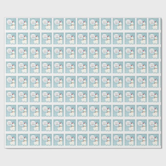 Lama-WeihnachtsPackpapier Geschenkpapier (Flach)