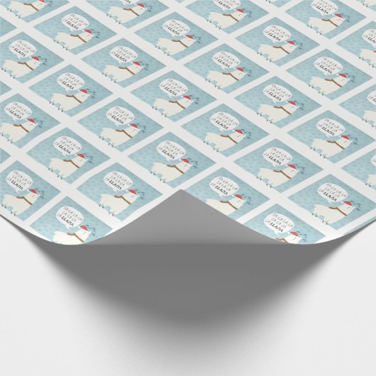 Lama-WeihnachtsPackpapier Geschenkpapier (Ecke)