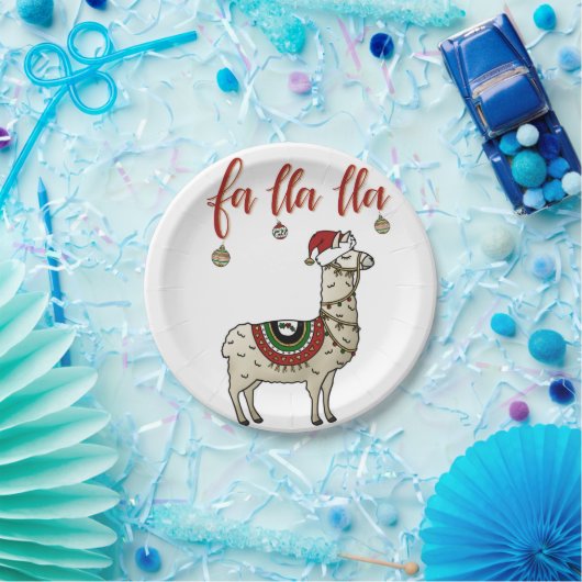 Lama-WeihnachtsTeller Fas Lla Lla Pappteller (Party)
