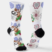 Lama-Winter  Socken (Gewinkelt)