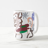 Lama-Winter-Spaß Kaffeetasse (VorderseiteRechts)