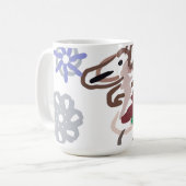 Lama-Winter-Spaß Kaffeetasse (Vorderseite Links)