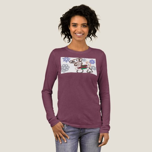 Lama-Winter-Spaß Tri-Blend Shirt (Volle Vorderseite)