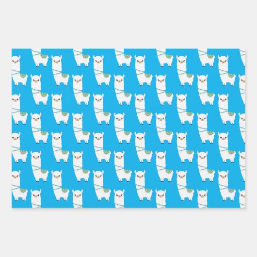 Lama Wrapping Paper Sheets Geschenkpapier Set (Vorderseite 2)