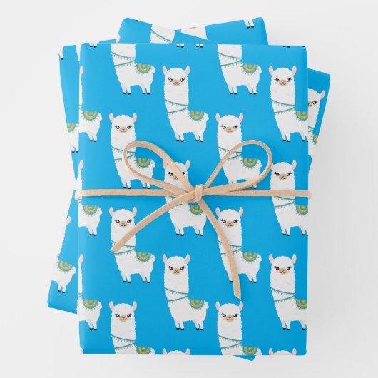 Lama Wrapping Paper Sheets Geschenkpapier Set (Beispiel)