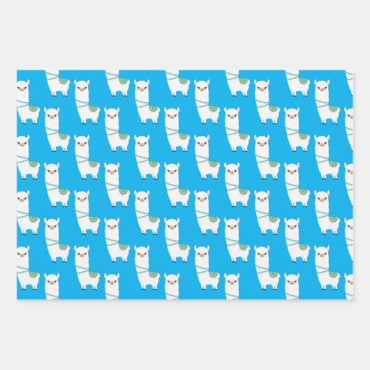 Lama Wrapping Paper Sheets Geschenkpapier Set (Vorderseite)