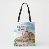Lama & Wüste Landschaft Tasche (Vorderseite)