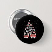 Lama Xmas Tree Llamas Weihnachtsbaum Button (Vorne & Hinten)