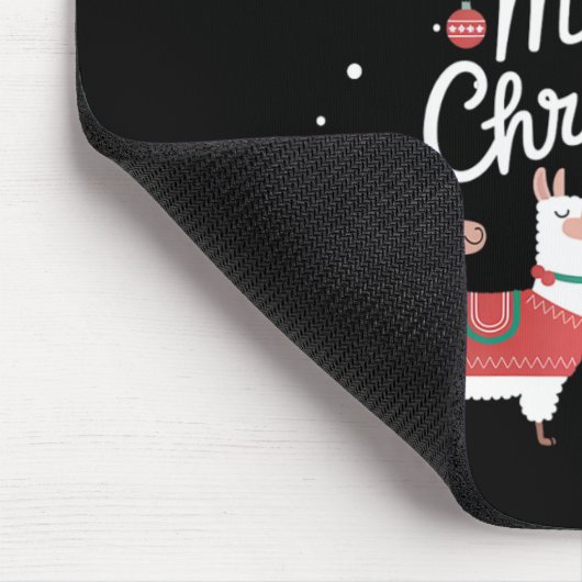 Lama Xmas Tree Llamas Weihnachtsbaum Mousepad (Ecke)