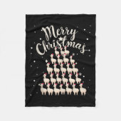 Lama Xmas Tree Llamas Weihnachtsbaum Tank Top1 Fleecedecke (Vorderseite)
