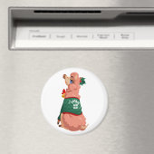 Lama zu Weihnachten Magnet (In Situ (Geschirrspüler))