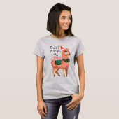 Lama zu Weihnachten T-Shirt (Vorne ganz)