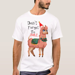 Lama zu Weihnachten   T-Shirt