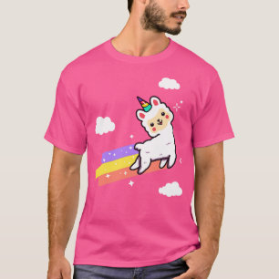 Lamacorn Alpaka Einhorn Lustige Lama Regenbogen T-Shirt