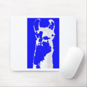 Lamakopf im Marineblau Mousepad (Mit Mouse)