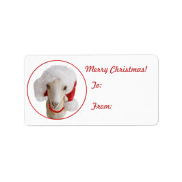 LaMancha Goat Weihnachtsgeschenk Tag Sticker Adressaufkleber