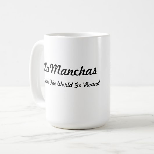 LaMancha Kopf im Herzen Kaffeetasse (Vorderseite Links)